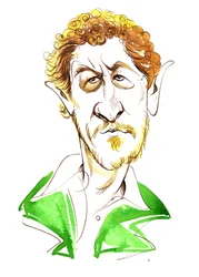 Sebastian Faulks - Karikatur